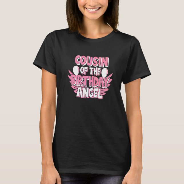 Camiseta Fiesta De Los Chicas Ángel De Cumpleaños (Anverso)