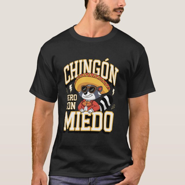Camiseta Fiesta de Mapache Mexicano Fiesta Divertida México (Anverso)