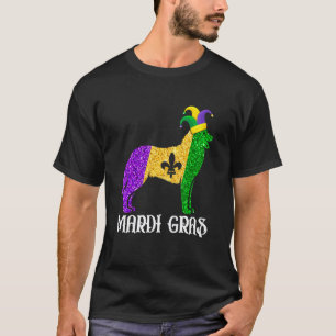 Camiseta Fiesta de Mardi Gras para amantes de perros husky 