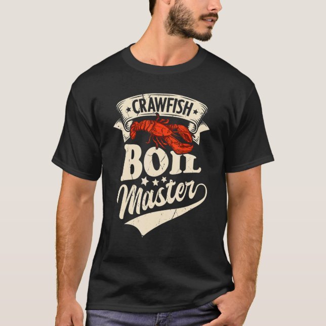 Camiseta Fiesta de mariscos Crawfish Boil Master Crayfish (Anverso)