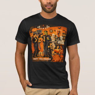 Camiseta Fiesta de Martini de Halloween Moderno de Mitad de