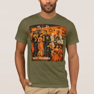 Camiseta Fiesta de Martini de Halloween Moderno de Mitad de