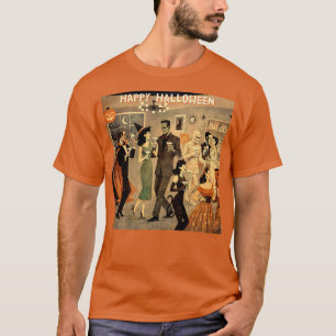 Camiseta Fiesta de Martini de Halloween Retro de Mediados d