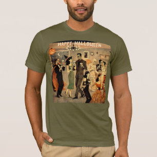 Camiseta Fiesta de Martini de Halloween Retro de mediados d