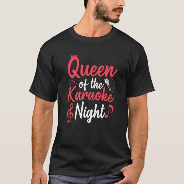 Camiseta Fiesta De Música De Micrófono Cantando Reina De Ka (Anverso)