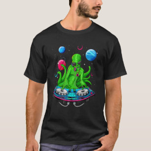 Camiseta Fiesta de música de trance de Psychedelic Alien DJ