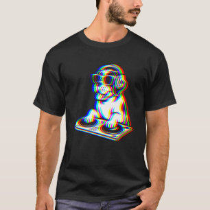 Camiseta Fiesta de Música EDM Rave Glitch DJ San Bernardo D