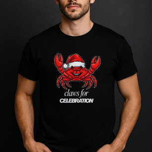 Camiseta Fiesta de Navidad de cangrejo - Garras para la cel