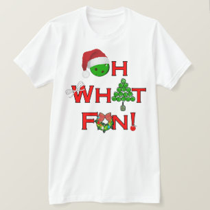 Camiseta Fiesta de Navidad de Pickleball Oh Qué Diversión