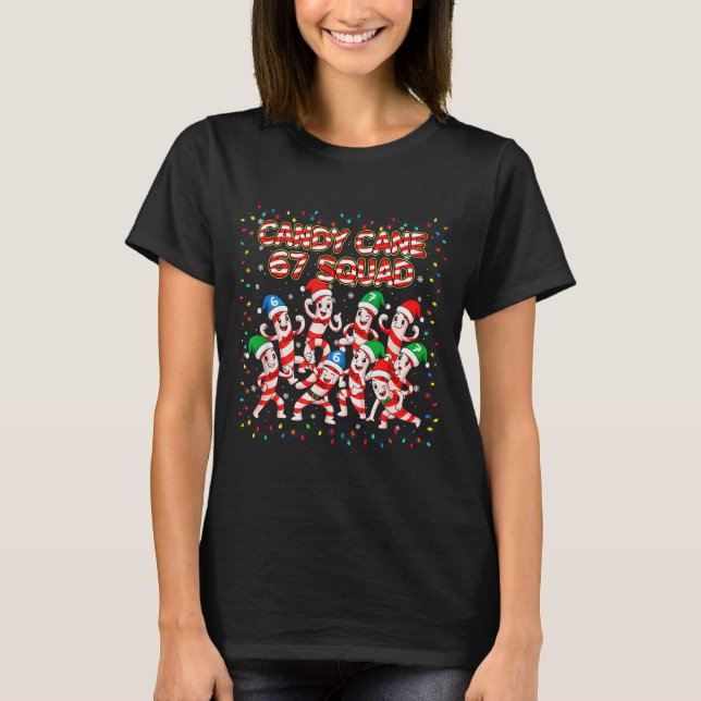 Camiseta Fiesta de Navidad del Escuadrón Candy Cane 67  (Anverso)