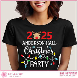 Camiseta Fiesta de Navidad Familiar Personalizable