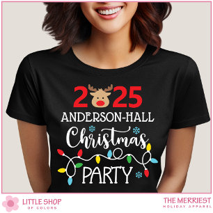 Camiseta Fiesta de Navidad Familiar Personalizable