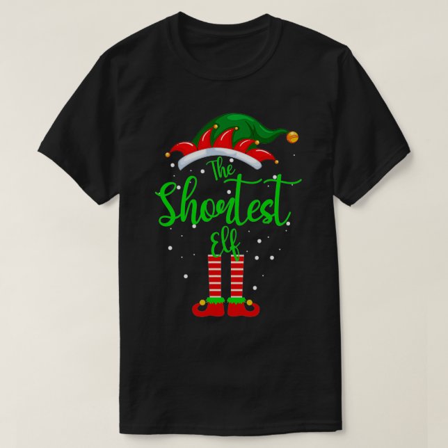 Camiseta Fiesta de Navidades de grupo familiar Elf más cort (Diseño del anverso)