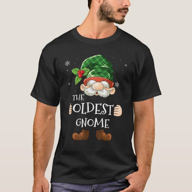 Camiseta Fiesta de Navidades de grupo familiar Gnome Mateo  (Anverso)