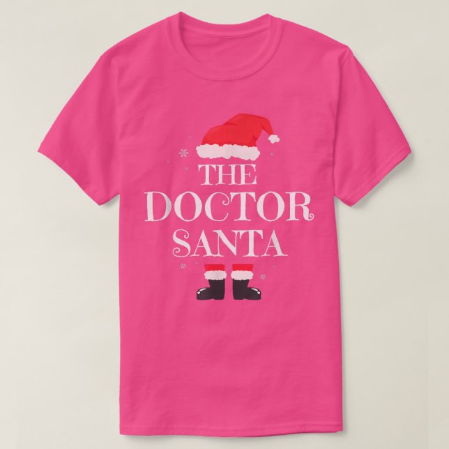 Camiseta Fiesta de Navidades de grupo familiar médica Santa (Diseño del anverso)