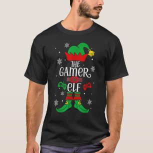 Camiseta Fiesta de Navidades del grupo familiar Gamer Elf