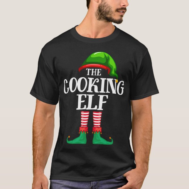 Camiseta Fiesta de Navidades familiares de cocinar Elf coin (Anverso)