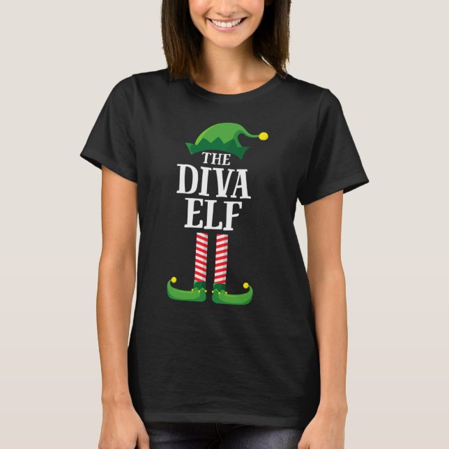 Camiseta Fiesta de Navidades familiares de Diva Elf Mateo P (Anverso)