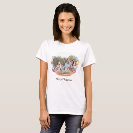 Camiseta Fiesta de Navidades Floral Wreath