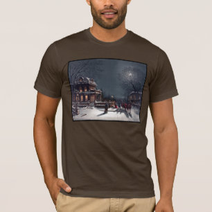 Camiseta Fiesta de Nochebuena Victoriana Carruaje de Invier