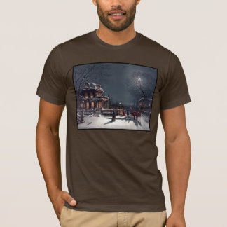 Camiseta Fiesta de Nochebuena Victoriana Carruaje de Invier