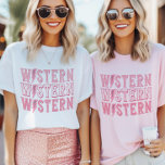 Camiseta Fiesta de novias de Bachelorette de Oeste Retro<br><div class="desc">Bachelorette Bridal Party Tee Retro Occidental</div>