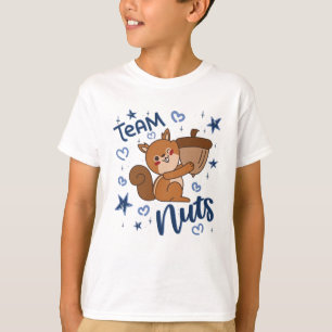 Camiseta Fiesta de nueces de equipo género revelar niño azu