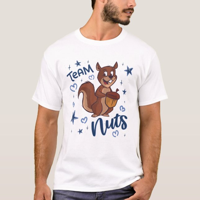Camiseta Fiesta de nueces de equipo género revelar niño azu (Anverso)