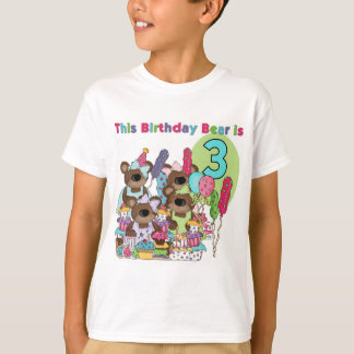 Camiseta Fiesta de Oso de Teddy Tshirts de cumpleaños y reg