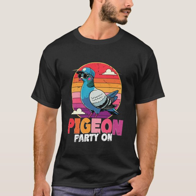 Camiseta Fiesta de Palomas Criador de Palomas Encendida (Anverso)
