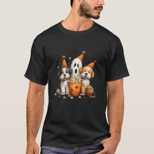 Camiseta Fiesta de Palomitas de Perro Fantasmagórico