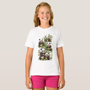 Camiseta Fiesta de Panda: Diseño de Fiesta de Bambú,