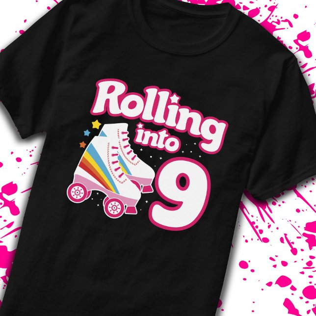Camiseta Fiesta de Patinaje Infantil - Noveno Cumpleaños -  (Subido por el creador)