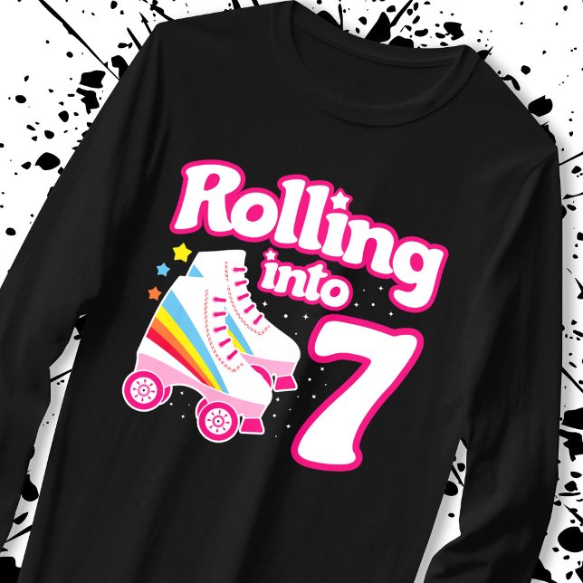 Camiseta Fiesta de Patinaje Infantil - Séptimo Cumpleaños - (Subido por el creador)