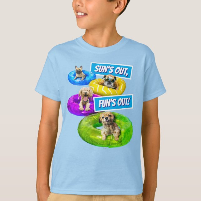 Camiseta Fiesta de perros en la piscina (Anverso)