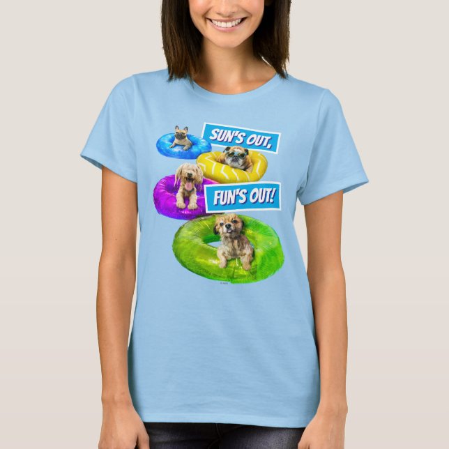 Camiseta Fiesta de perros en la piscina (Anverso)