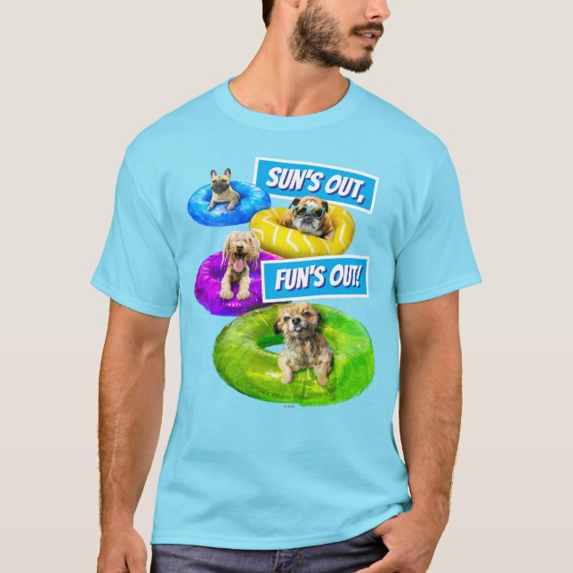 Camiseta Fiesta de Perros en la Piscina (Anverso)