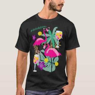 Camiseta Fiesta de pickleball tropical verde Classic TShirt