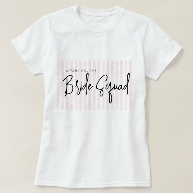 Camiseta Fiesta de pijamas Chic Novia Squad (Diseño del anverso)