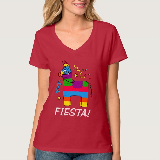 Camiseta ¡Fiesta de Piñata del dibujo animado! (Anverso)