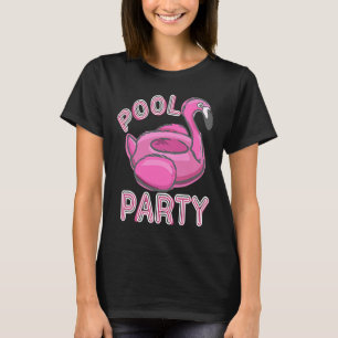 Camiseta Fiesta de piscina floamingo flotante para mujeres 