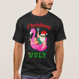 Camiseta Fiesta de piscina Santa Gafas de sol Navidades de