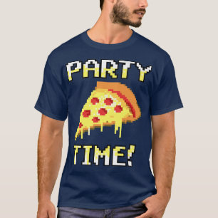 Camiseta ¡Fiesta De Pizza Pixelada De Moda! Estándar