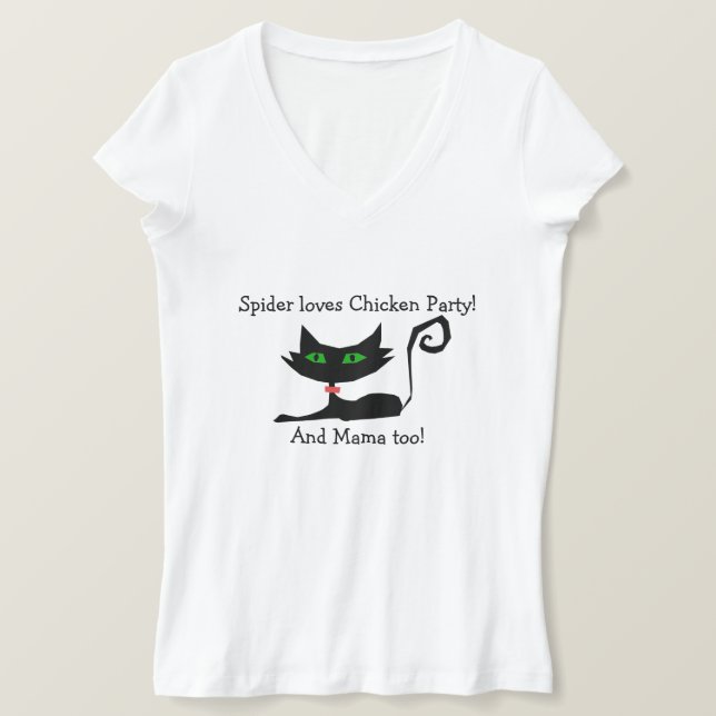 Camiseta Fiesta de pollo (Anverso del diseño)