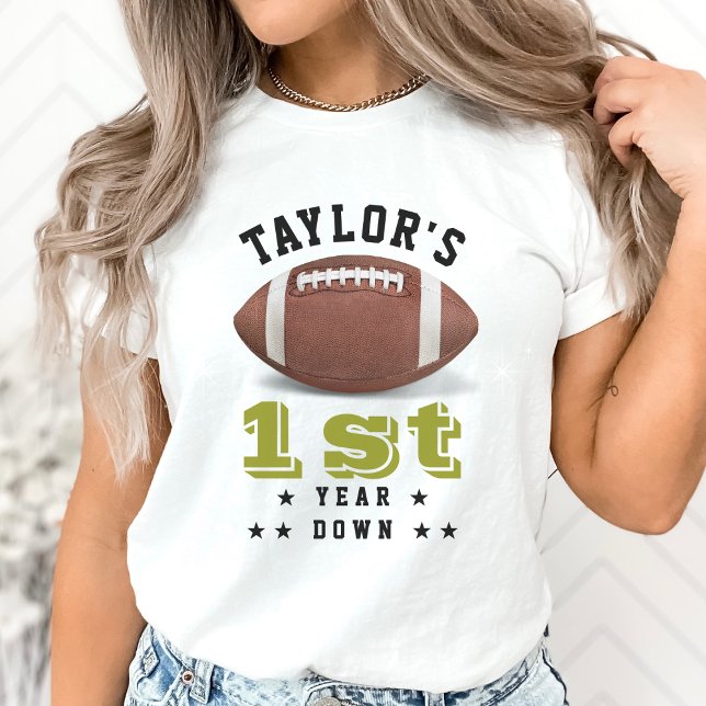 Camiseta Fiesta de primer cumpleaños de campo de fútbol ame (American Football Field 1st Birthday Party Parent T-Shirt)