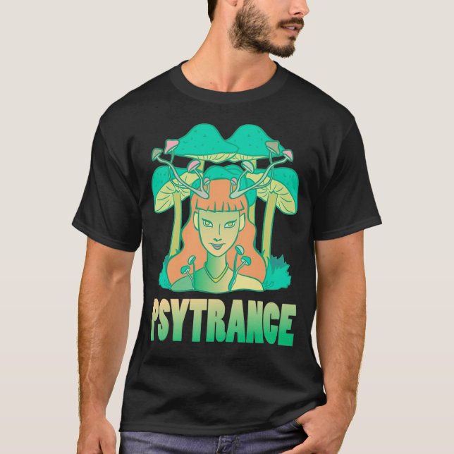 Camiseta Fiesta de Psitrería Hippie Techno Goa Trance Festi (Anverso)