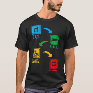 Camiseta Fiesta de repetición de la Carreras Go Kart 