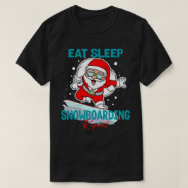 Camiseta Fiesta de repetición de Navidades de Snowboarding 