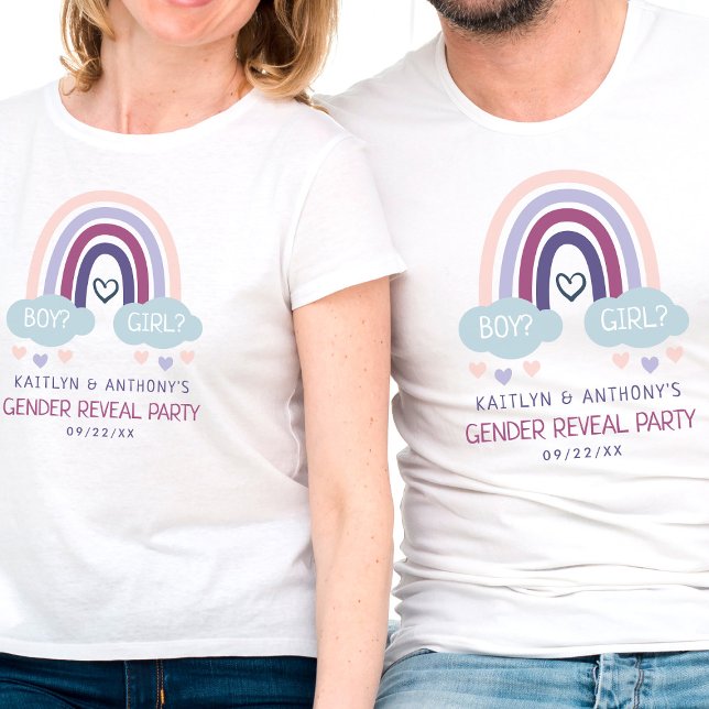 Camiseta Fiesta de revelación de género agudo y bajo arco i (Subido por el creador)