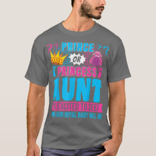 Camiseta Fiesta de Revelación de Género de la Tía Príncipe 